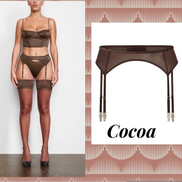 SKIMS Other - NWT SKIMS Glissenette Garter Belt in Cocoa Sz 3X